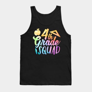 Colorful 4th Grade Squad Fourth Grade Team Tank Top